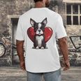 Boston Terrier Mom Dad Bostie Dog Lover Valentines Day Men's Back Print T-Shirt, funny design