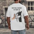 Boston Terrier Mom Dogs Mum Woman Men's Back Print T-Shirt, funny design