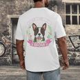 Boston Terrier Mom Mother's Day Men's Back Print T-Shirt, funny design