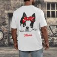 Boston Terrier Mum Dog Woman Idea Men's Back Print T-Shirt, funny design