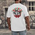 Boston Terrier Santa Claus Elf Reindeer Christmas Dog X-Mas Men's Back Print T-Shirt, funny design