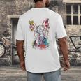 Boston Terrier Splash Men's Back Print T-Shirt, funny design