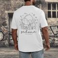 Cool Vintage Cactus Sedona Arizona Camping Souvenir Men's Back Print T-Shirt, funny design