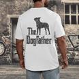The Dogfather Boston Terrier Dog Funny Dog Gift T-Shirt For Men Women Girls Kids Men's Back Print T-Shirt, funny design