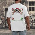 Most Likely Decorate Her Boston Terrier Dog Ugly Christmas Men's Back Print T-Shirt, funny design