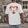 Retro Heart Boston Terrier Dog Vintage Valentine Men's Back Print T-Shirt, funny design