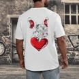 Valentine's Day Boston Terrier Dog Vector Men's Back Print T-Shirt, funny design