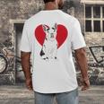 Valentine's Day Boston Terrier Lover Men's Back Print T-Shirt, funny design