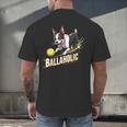 Ballaholic Boston Terrier Dog Chasing Bostie Ball Men's Back Print T-Shirt, gift for family, gift for coworker