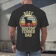Best Dog Father Dad Vintage Boston Terrier For Men Women Men's Back Print T-Shirt, gift for family, gift for coworker