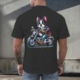 Biker Boston Terrier Dog Riding Motorbike Men's Back Print T-Shirt, gift for family, gift for coworker
