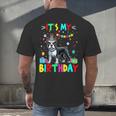My Birthday Colorful Costume Boston Terrier Party Men's Back Print T-Shirt, gift for family, gift for coworker