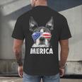 Boston Terrier 4th Of July Merica Men Women USA Flag Vintage Men's Back Print T-Shirt, gift for family, gift for coworker