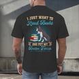 Boston Terrier American Gentleman Bibliophile Book Lover Men's Back Print T-Shirt, gift for family, gift for coworker