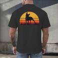 Boston Terrier Bostie Sunset Retro Dog Pet Mom Dad Men's Back Print T-Shirt, gift for family, gift for coworker