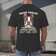 Boston Terrier Brindle Dog Professional Human Trainer Men's Back Print T-Shirt, gift for family, gift for coworker
