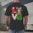 Boston Terrier Christmas Tree Lights Santa Dog Xmas For Men Women Kids Men's Back Print T-Shirt, gift for family, gift for coworker