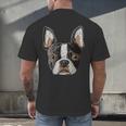 Boston Terrier Cute Puppy Face Dog Lover Pet Owner Men's Back Print T-Shirt, gift for family, gift for coworker