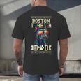 Boston Terrier Dad Boston Bull Bostie Dog Men's Back Print T-Shirt, gift for family, gift for coworker
