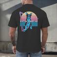 Boston Terrier Dad Retro Men's Back Print T-Shirt, gift for family, gift for coworker