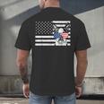 Boston Terrier Dog 4th Of July US American Flag Patriotic Men's Back Print T-Shirt, gift for family, gift for coworker