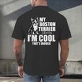 Boston Terrier Dog Men's Back Print T-Shirt, gift for family, gift for coworker