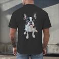 Boston Terrier Dog Motif Pet Art Boston Terrier Men Women Kids Men's Back Print T-Shirt, gift for family, gift for coworker