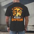 My Boston Terrier Dog Rides Shotgun Witch Halloween Men Women Men's Back Print T-Shirt, gift for family, gift for coworker