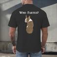 Boston Terrier Who Farted Men's Back Print T-Shirt, gift for family, gift for coworker