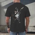 Boston Terrier Guitar Men's Back Print T-Shirt, gift for family, gift for coworker