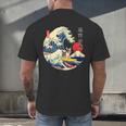 Boston Terrier Japanese Kanagawa Wave Surf Loyal Dog Men Women Kids Men's Back Print T-Shirt, gift for family, gift for coworker