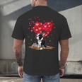 Boston Terrier Lover Heart Shape Boston Terrier Valentine Men's Back Print T-Shirt, gift for family, gift for coworker