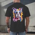 Boston Terrier Lover Pop Art Color Boston Terrier Dog For Men Women Girls Kids Men's Back Print T-Shirt, gift for family, gift for coworker