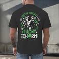 My Boston Terrier Is My Lucky Charm Paw Dog St Patrick's Day Men's Back Print T-Shirt, gift for family, gift for coworker