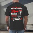 Boston Terrier Mom American Gentleman Dog Mother's Day Men's Back Print T-Shirt, gift for family, gift for coworker