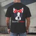Boston Terrier Mom Bostie Women Girls Men's Back Print T-Shirt, gift for family, gift for coworker