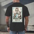 The Boston Terrier Mom Skeleton Spooky Season Halloween Men's Back Print T-Shirt, gift for family, gift for coworker