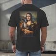 Boston Terrier Mona Lisa Painting Art Dog Mom Dad For Men Women Kids Men's Back Print T-Shirt, gift for family, gift for coworker