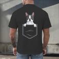 Boston Terrier In The Pocket Cute Boston Terrier Dog Lovers For Men Women Girls Kids Men's Back Print T-Shirt, gift for family, gift for coworker