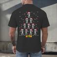 Boston Terrier Santa Hat Xmas Light Men Women Christmas Tree Men's Back Print T-Shirt, gift for family, gift for coworker