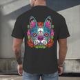 Boston Terrier Sugar Skull Dog Day Of The Dead Men's Back Print T-Shirt, gift for family, gift for coworker