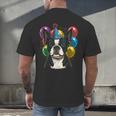 Celebration Event Birthday Party Boston Terrier Men's Back Print T-Shirt, gift for family, gift for coworker