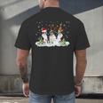 Christmas Boston Terrier Santa Dog Lover Men's Back Print T-Shirt, gift for family, gift for coworker