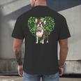Cute Boston Terrier Shamrock St Patrick's Day Dog Lover Men Women Kids Men's Back Print T-Shirt, gift for family, gift for coworker