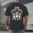 Cute Cartoon For Dog Owners Pet Team Boston Terrier Men's Back Print T-Shirt, gift for family, gift for coworker