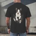 Dog Lovers Boston Terrier In Pocket Dog Face For Men Women Kids Men's Back Print T-Shirt, gift for family, gift for coworker