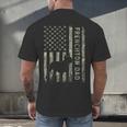 Frenchton Dad French Bulldog Boston Terrier Camo USA Flag Men's Back Print T-Shirt, gift for family, gift for coworker