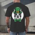 Green Boston Terrier Shamrock St Patricks Day Boston Terrier Men's Back Print T-Shirt, gift for family, gift for coworker
