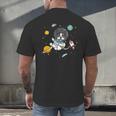 Kawaii Kids & Boys Astronaut Space Boston Terrier Dog Lover Men's Back Print T-Shirt, gift for family, gift for coworker
