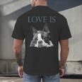 Love Is Boston Terrier Bostie Men's Back Print T-Shirt, gift for family, gift for coworker